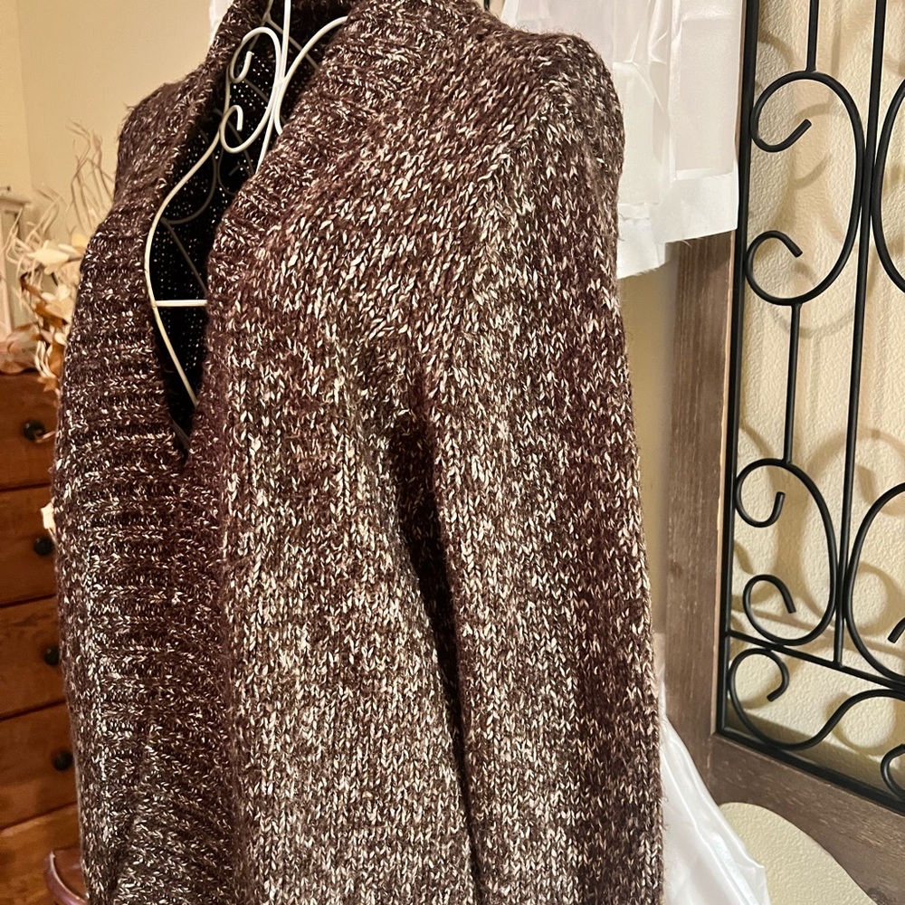 St. John's Bay Brown and Cream Cardigan